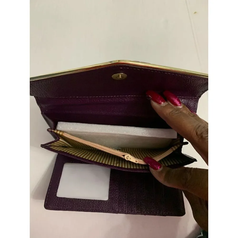 Purple Vegan Leather Wallet